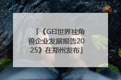《GEI世界独角兽企业发展报告2025》在郑州发布