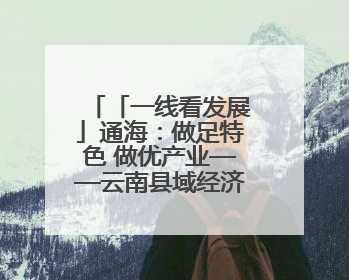 「一线看发展」通海：做足特色 做优产业——云南县域经济样本观察之二