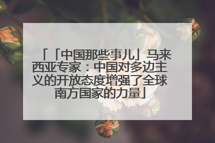 「中国那些事儿」马来西亚专家：中国对多边主义的开放态度增强了全球南方国家的力量