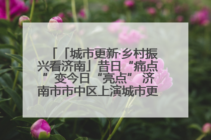 「城市更新·乡村振兴看济南」昔日“痛点”变今日“亮点” 济南市市中区上演城市更新“三部曲”