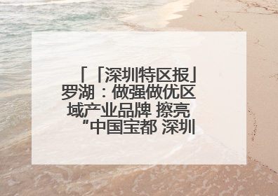 「深圳特区报」罗湖：做强做优区域产业品牌 擦亮“中国宝都 深圳水贝”金字招牌