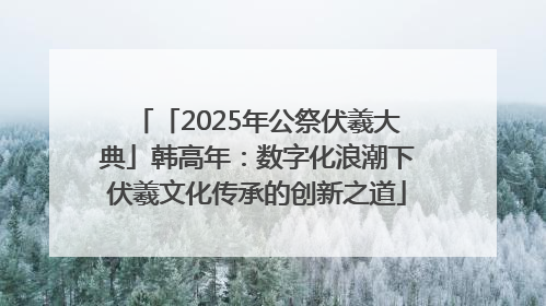 「2025年公祭伏羲大典」韩高年：数字化浪潮下伏羲文化传承的创新之道