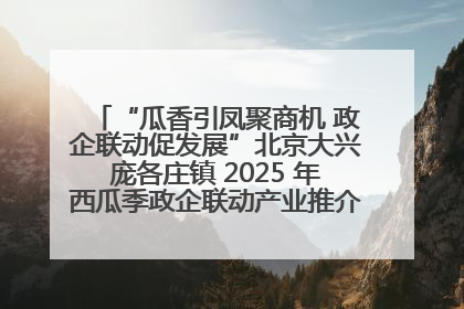 “瓜香引凤聚商机 政企联动促发展”北京大兴庞各庄镇 2025 年西瓜季政企联动产业推介活动圆满举行