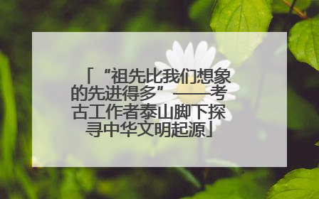 “祖先比我们想象的先进得多”——考古工作者泰山脚下探寻中华文明起源