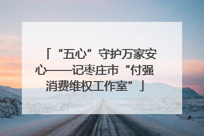 “五心”守护万家安心——记枣庄市“付强消费维权工作室”