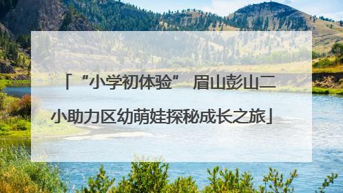 “小学初体验” 眉山彭山二小助力区幼萌娃探秘成长之旅