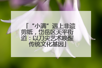 “小满”遇上非遗剪纸，岱岳区天平街道：以刀尖艺术唤醒传统文化基因
