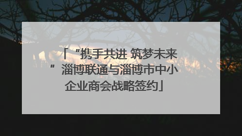 “携手共进 筑梦未来”淄博联通与淄博市中小企业商会战略签约
