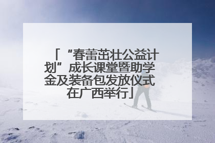 “春蕾茁壮公益计划”成长课堂暨助学金及装备包发放仪式在广西举行