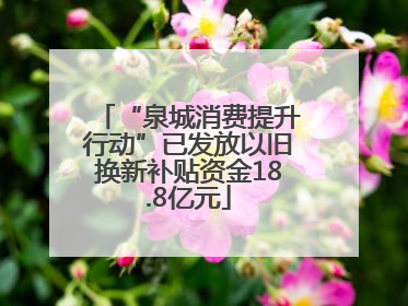 “泉城消费提升行动”已发放以旧换新补贴资金18.8亿元