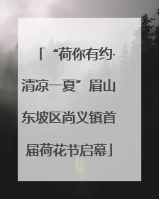 “荷你有约·清凉一夏”眉山东坡区尚义镇首届荷花节启幕