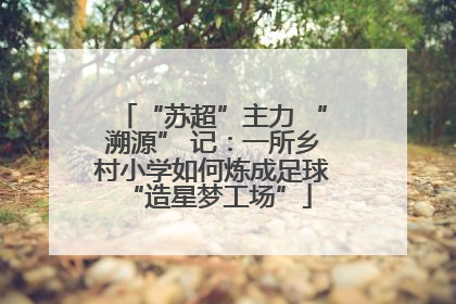 “苏超”主力 “溯源” 记：一所乡村小学如何炼成足球 “造星梦工场”