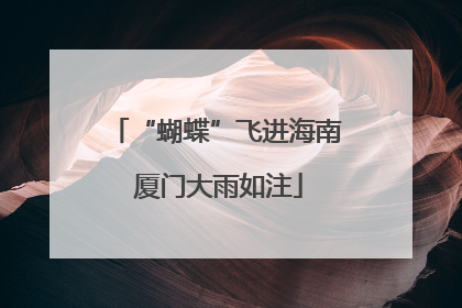 “蝴蝶”飞进海南 厦门大雨如注
