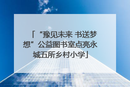 “豫见未来 书送梦想”公益图书室点亮永城五所乡村小学