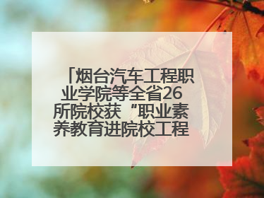 烟台汽车工程职业学院等全省26所院校获“职业素养教育进院校工程”公益教学点集中授牌