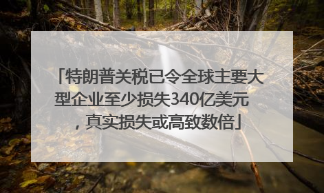 特朗普关税已令全球主要大型企业至少损失340亿美元,真实损失或高致数倍