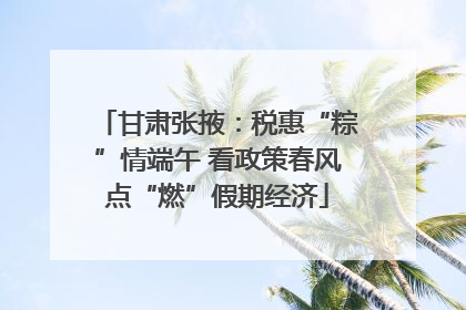 甘肃张掖：税惠“粽”情端午 看政策春风点“燃”假期经济
