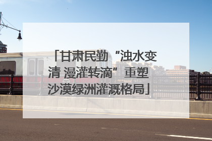 甘肃民勤“浊水变清 漫灌转滴”重塑沙漠绿洲灌溉格局