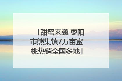 甜蜜来袭 枣阳市熊集镇7万亩蜜桃热销全国多地
