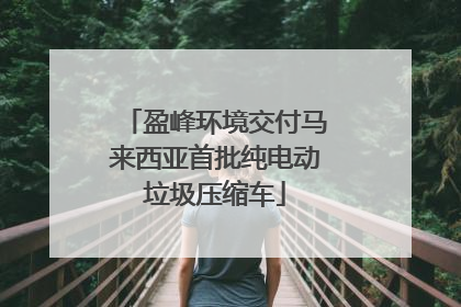 盈峰环境交付马来西亚首批纯电动垃圾压缩车