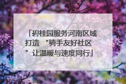 碧桂园服务河南区域打造 “骑手友好社区”让温暖与速度同行