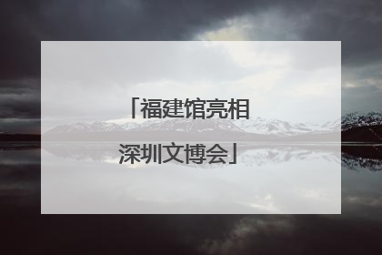 福建馆亮相深圳文博会