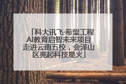 科大讯飞·希望工程AI教育启智未来项目走进云南五校，会泽山区亮起科技星火