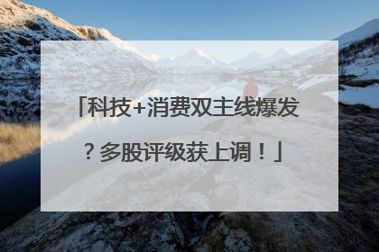 科技+消费双主线爆发？多股评级获上调！