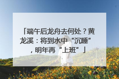 端午后龙舟去何处？黄龙溪：将到水中“沉睡”，明年再“上班”