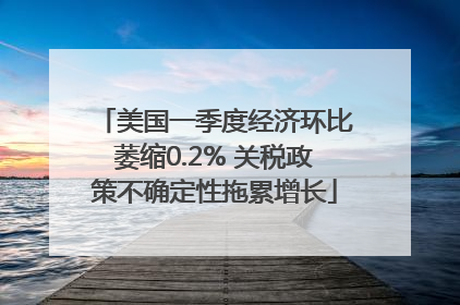 美国一季度经济环比萎缩0.2% 关税政策不确定性拖累增长