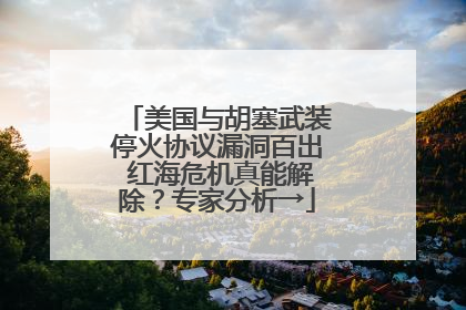 美国与胡塞武装停火协议漏洞百出 红海危机真能解除？专家分析→