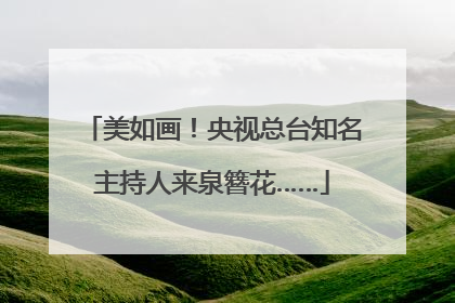 美如画！央视总台知名主持人来泉簪花……