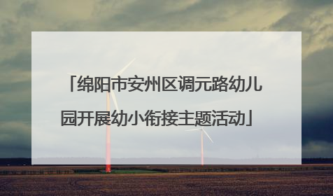 绵阳市安州区调元路幼儿园开展幼小衔接主题活动