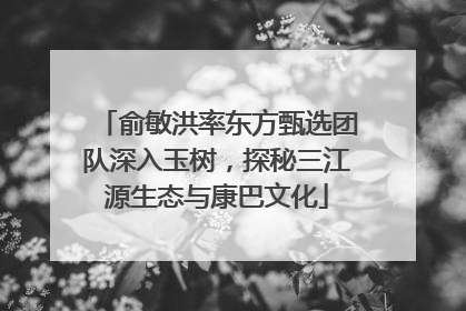俞敏洪率东方甄选团队深入玉树，探秘三江源生态与康巴文化