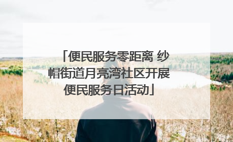便民服务零距离 纱帽街道月亮湾社区开展便民服务日活动