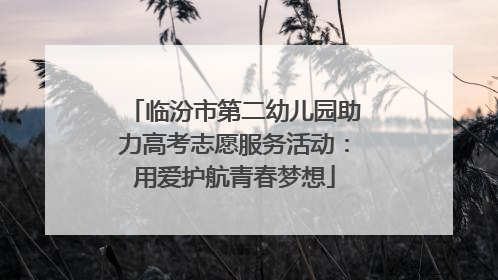 临汾市第二幼儿园助力高考志愿服务活动：用爱护航青春梦想