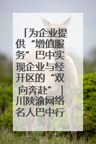 为企业提供“增值服务”巴中实现企业与经开区的“双向奔赴”｜川陕渝网络名人巴中行