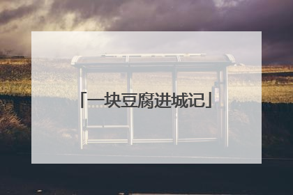 一块豆腐进城记
