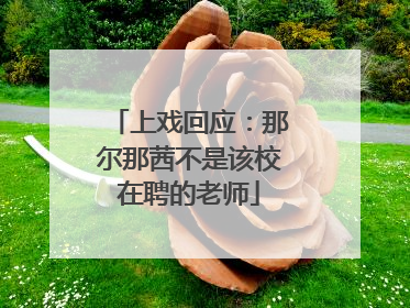 上戏回应：那尔那茜不是该校在聘的老师