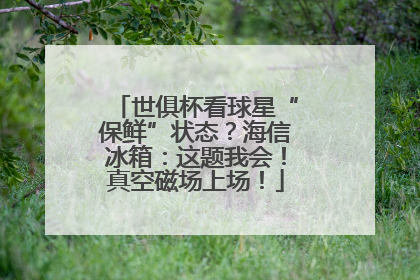 世俱杯看球星“保鲜”状态？海信冰箱：这题我会！真空磁场上场！