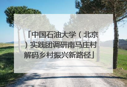 中国石油大学（北京）实践团调研南马庄村解码乡村振兴新路径