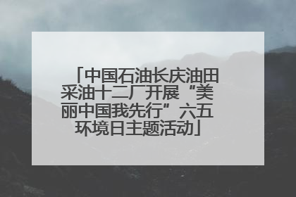 中国石油长庆油田采油十二厂开展“美丽中国我先行”六五环境日主题活动