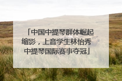中国中提琴群体崛起缩影，上音学生林怡秀中提琴国际赛事夺冠