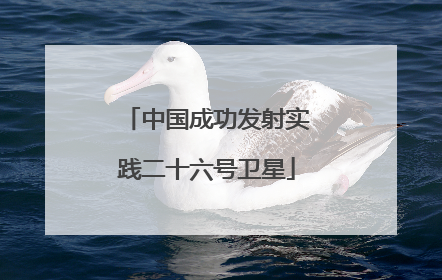 中国成功发射实践二十六号卫星