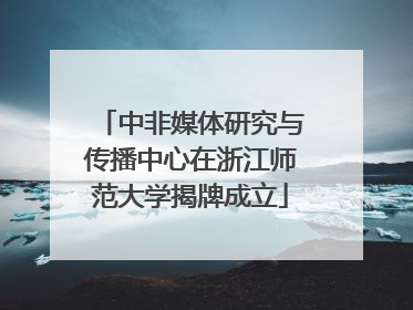 中非媒体研究与传播中心在浙江师范大学揭牌成立