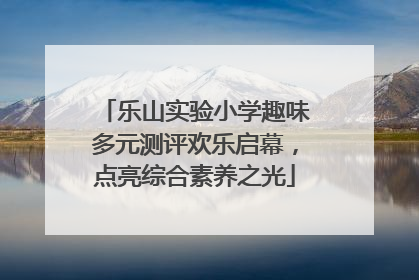 乐山实验小学趣味多元测评欢乐启幕，点亮综合素养之光