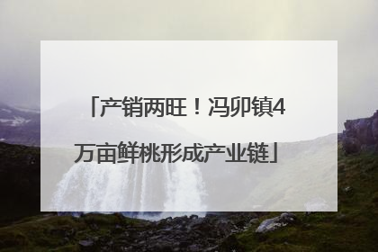 产销两旺！冯卯镇4万亩鲜桃形成产业链