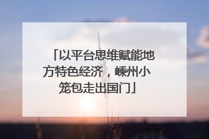 以平台思维赋能地方特色经济，嵊州小笼包走出国门
