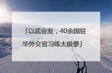 以武会友，40余国驻华外交官习练太极拳
