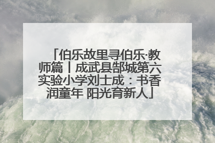 伯乐故里寻伯乐·教师篇丨成武县郜城第六实验小学刘士成：书香润童年 阳光育新人